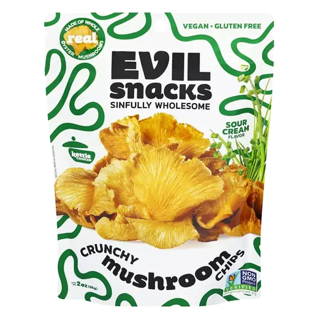 Crunchy Sour Cream Flavor Mushroom Chips
