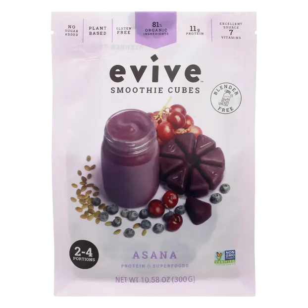 Organic Plant-Based Asana Smoothie Cubes Frozen
