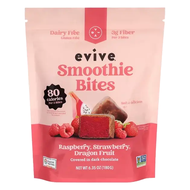 Raspberry, Strawberry, Dragon Fruit Smoothie Bites
