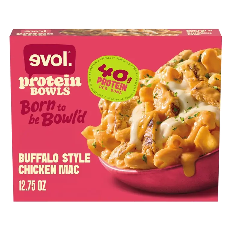Evol Protein Bowls Buffalo-Style Chicken Mac Bowl Meal, 12.75 oz