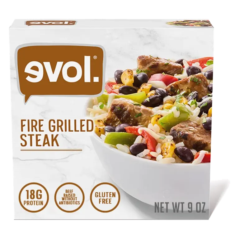 Fire Grilled Steak with Black Beans, White Rice, Red & Green Bell Peppers, Roasted Corn and Cheddar Cheese - All Topped with An Insanely Tasty Cilantro Lime Pesto