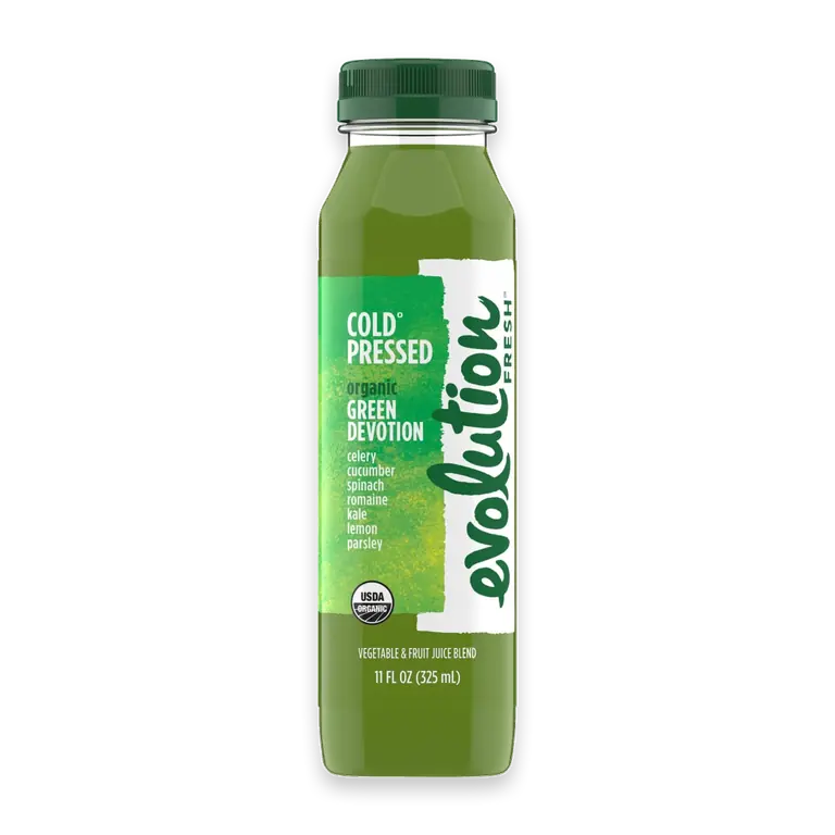 Organic Green Devotion Cold-Pressed Vegetable & Fruit Juice Blend 11 oz