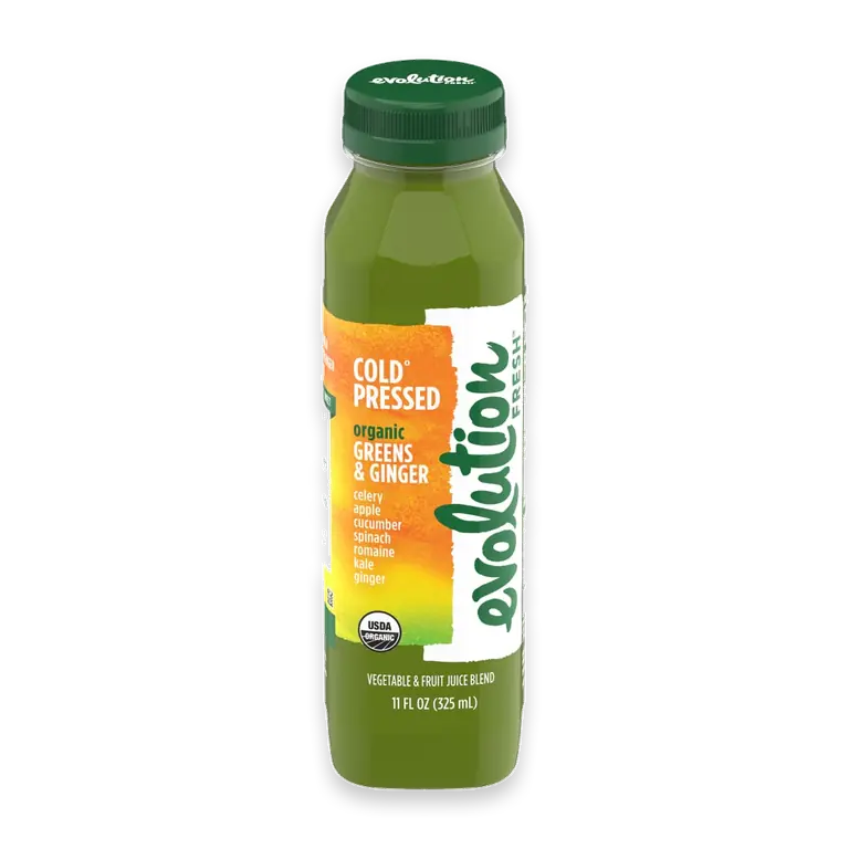 Organic Greens & Ginger Cold-Pressed Vegetable & Fruit Juice Blend 11 oz