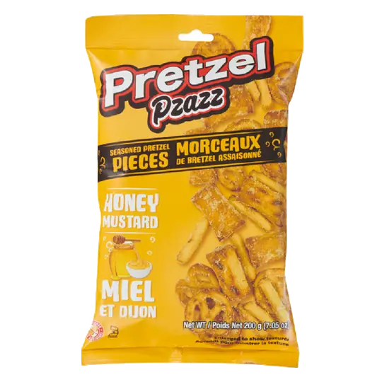 Exclusive Pretzel Pzazz Seasoned Pretzel Pieces Honey Mustard 200 g