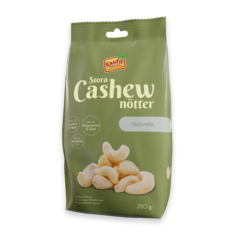 Cashewnötter Naturella Stora 250g