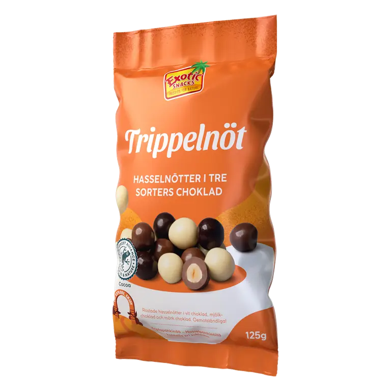 Hasselnöt i Tre Olika Choklad