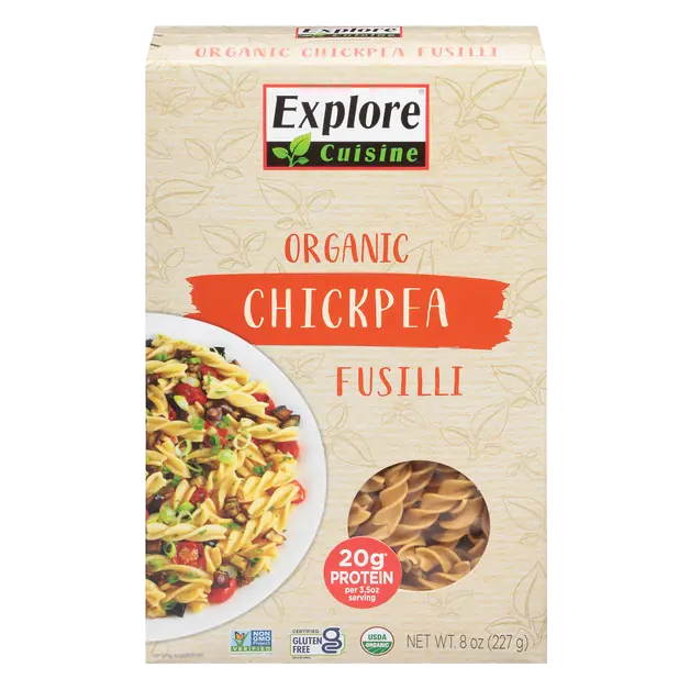 Organic Gluten Free Protein Chickpea Fusilli Pasta