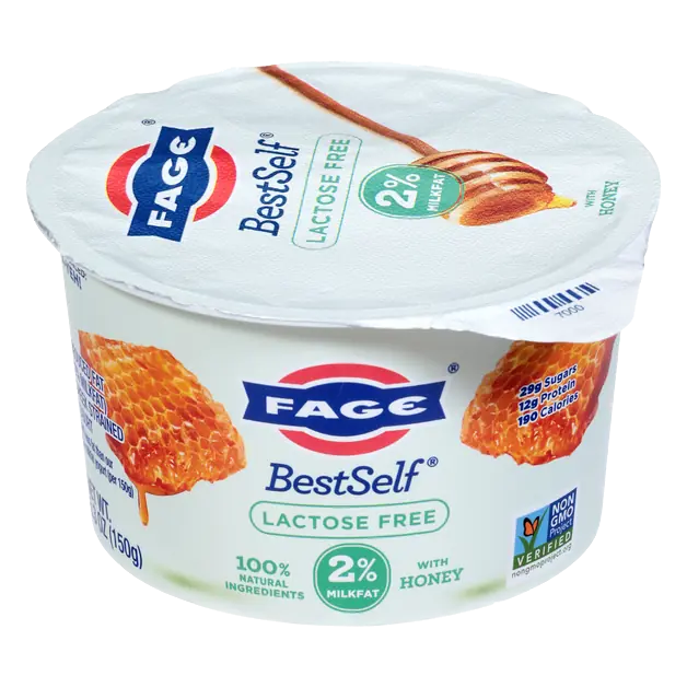 BestSelf Lactose Free Reduced Fat Honey Strained Greek Yogurt Cup