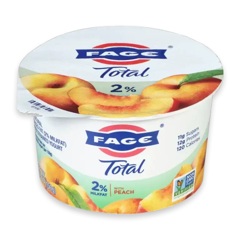 Total Peach 2% Milkfat Low Fat Greek Yogurt Cup