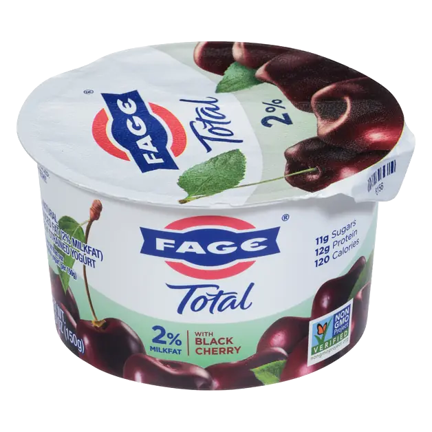 Total Reduced Fat 2% Milkfat Black Cherry Strained Greek Yogurt Cup