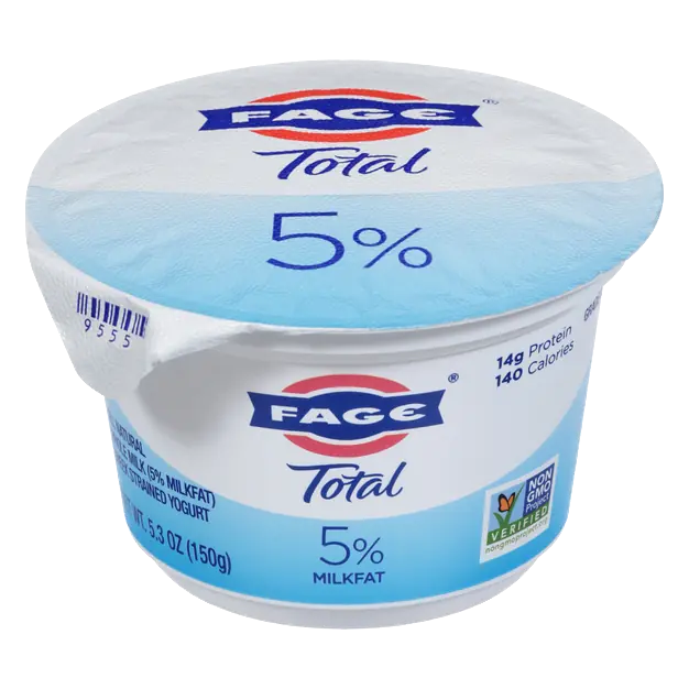 Total Whole Milk 5% Milkfat Plain Strained Greek Yogurt Cup