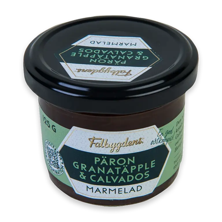 Delikatessmarmelad Päron & granatäpple med calvados 125g Falbygdens ost