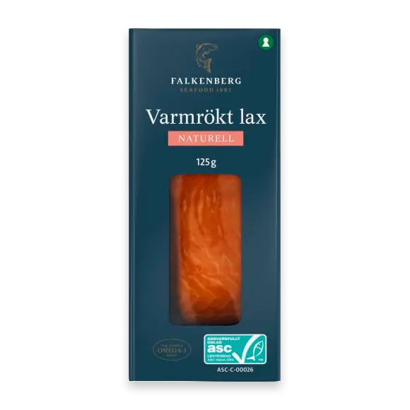 Varmrökt Lax Naturell Portionsbit