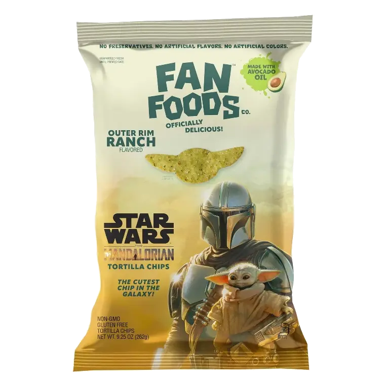 Fan Foods Star Wars Mandalorian Outer Rim Ranch Tortilla Chips, 9.25oz