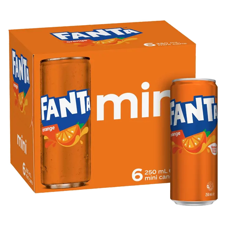 Orange Soft Drink Mini Cans