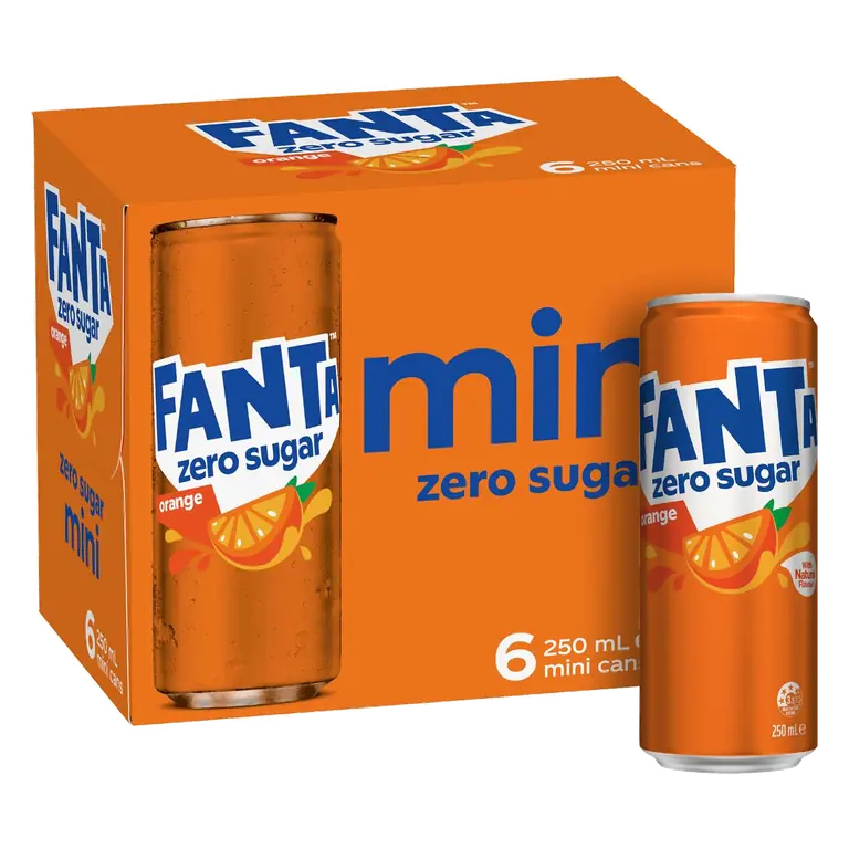 Orange Zero Sugar Soft Drink Mini Cans