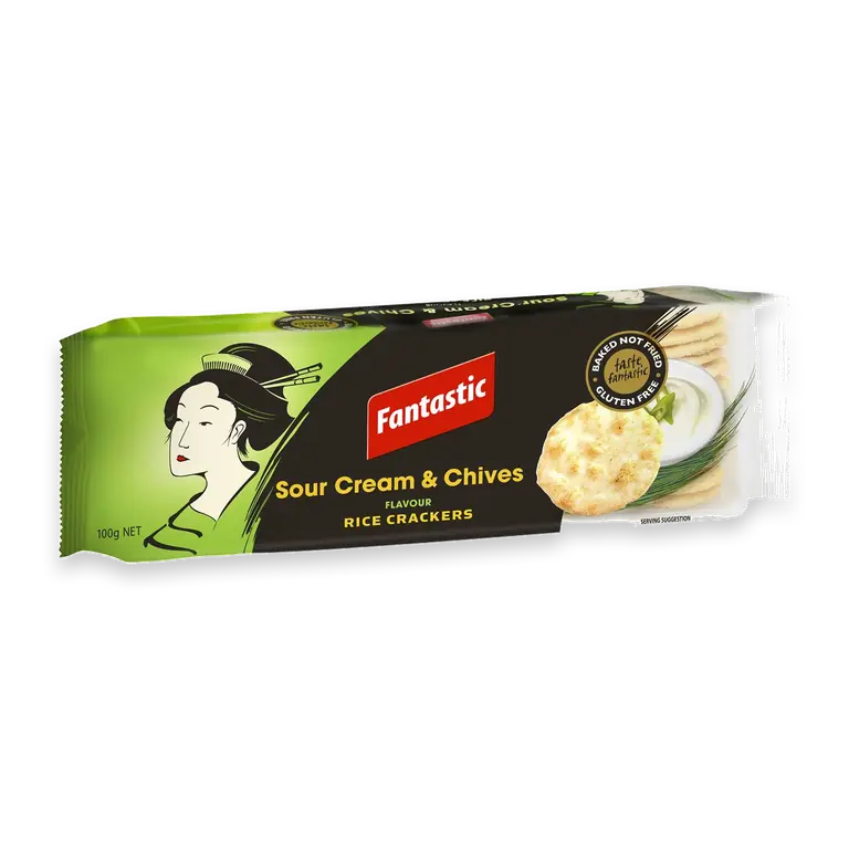 Rice Crackers Sour Cream & Chives Flavour