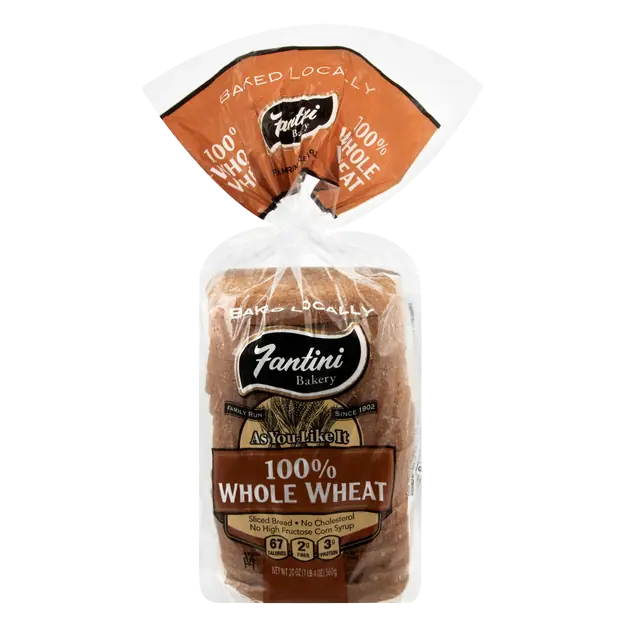 Bakery Whole Grain 100% Whole Wheat Bread Sliced