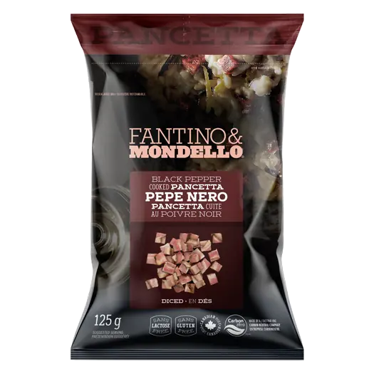 Diced Cooked Pancetta Black Pepper 125 g