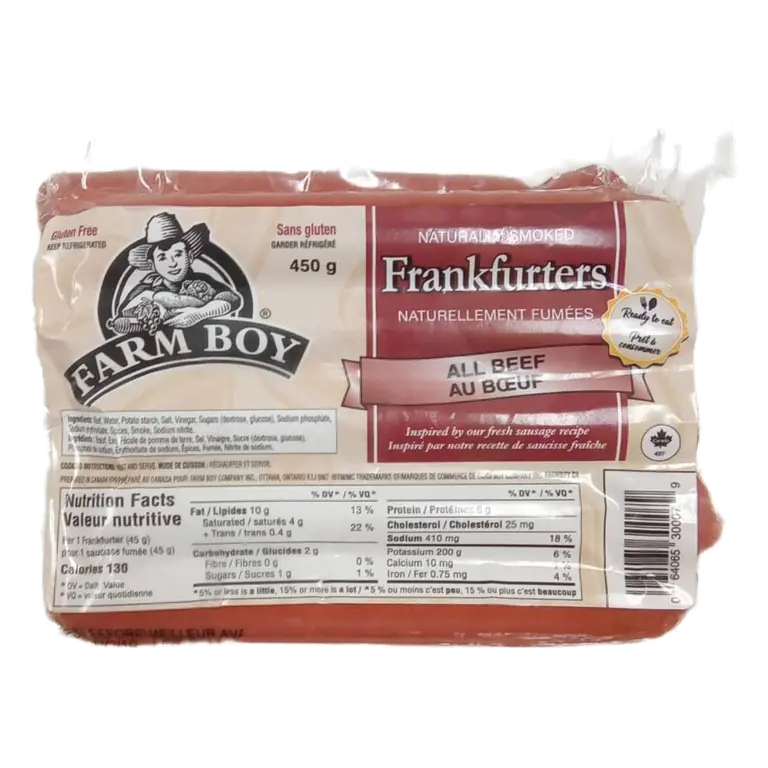 Farm Boy™ All Beef Frankfurters (450 g, 10 per package)