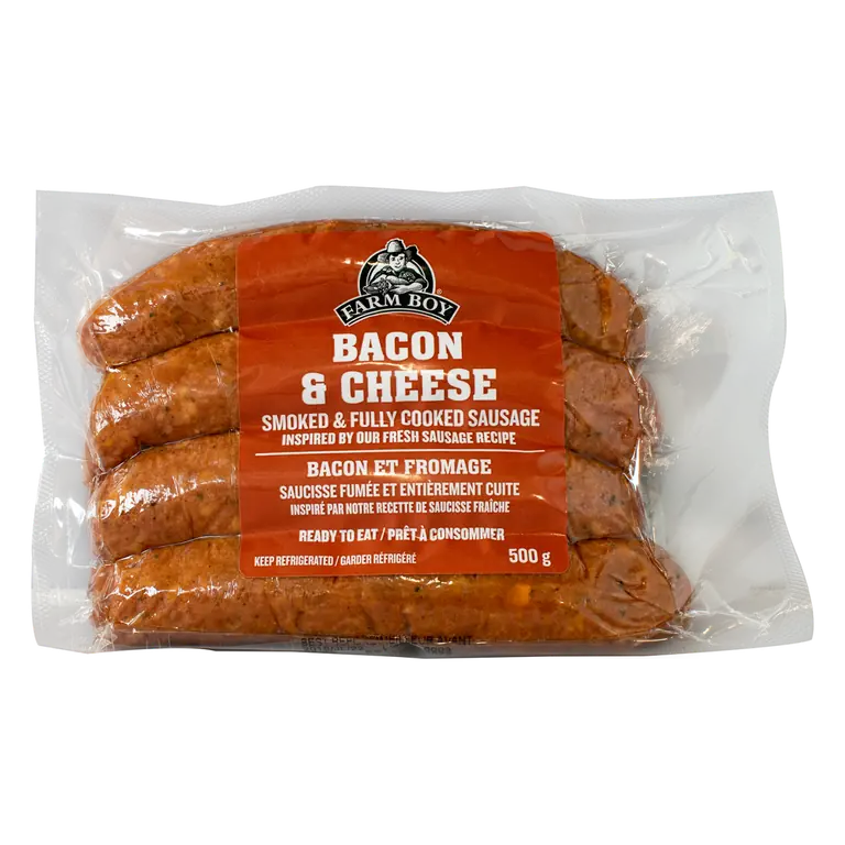 Farm Boy™ Bacon & Cheese Smoked Sausages (500 g)