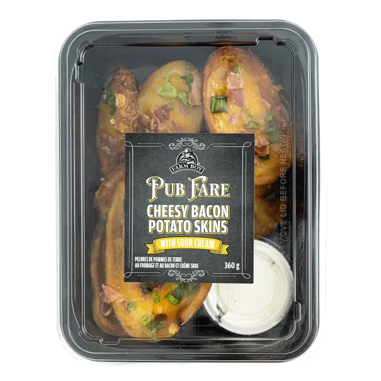 Farm Boy™ Cheesy Bacon Potato Skins w/ Sour Cream (360 g)