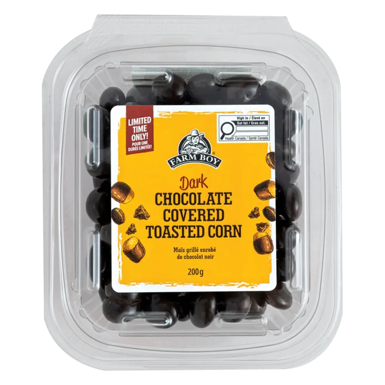 Farm Boy™ Dark Chocolate Covered Toasted Corn (200 g)