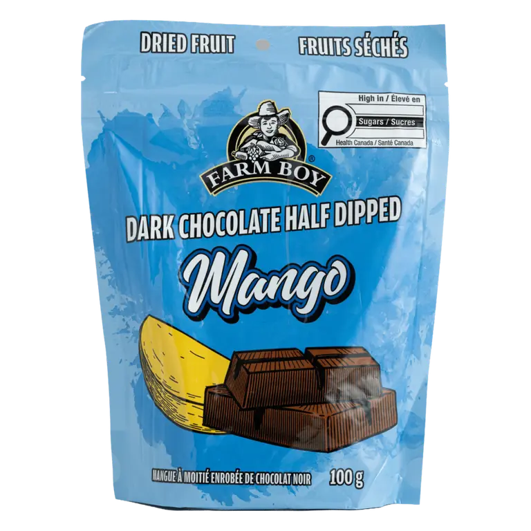 Farm Boy™ Dark Chocolate Half Dipped Mango Dried Fruit (100 g)