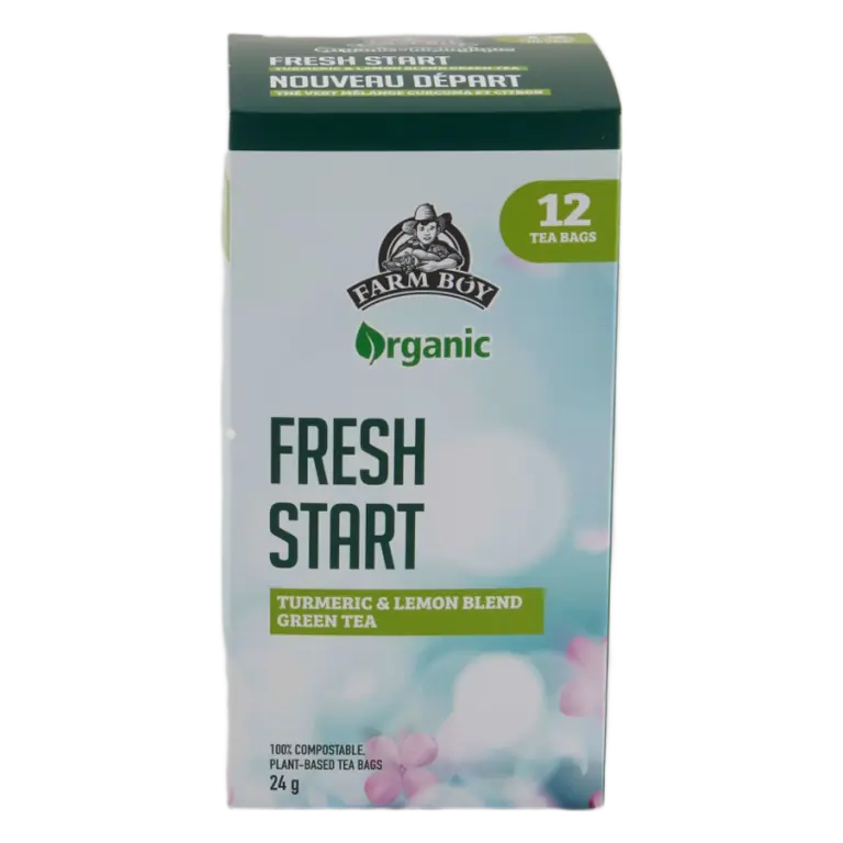 Farm Boy™ Fresh Start Turmeric & Lemon Blend Green Tea (12 ct)