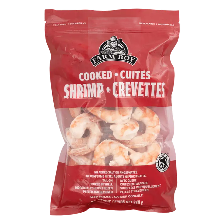 Farm Boy™ Frozen Cooked Peeled Deveined Shrimp 21/25 (340 g, 21-25 per lb)