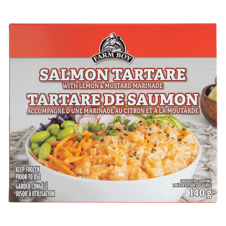 Farm Boy™ Frozen Salmon Tartare Lemon & Mustard Marinade (140 g)