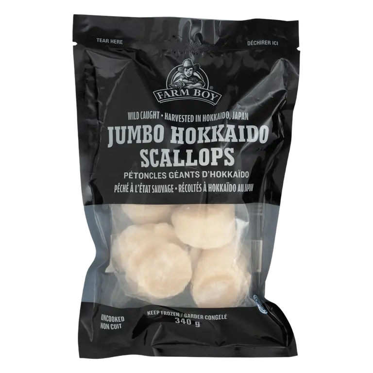 Farm Boy™ Frozen Uncooked Jumbo Hokkaido Scallops (340 g)