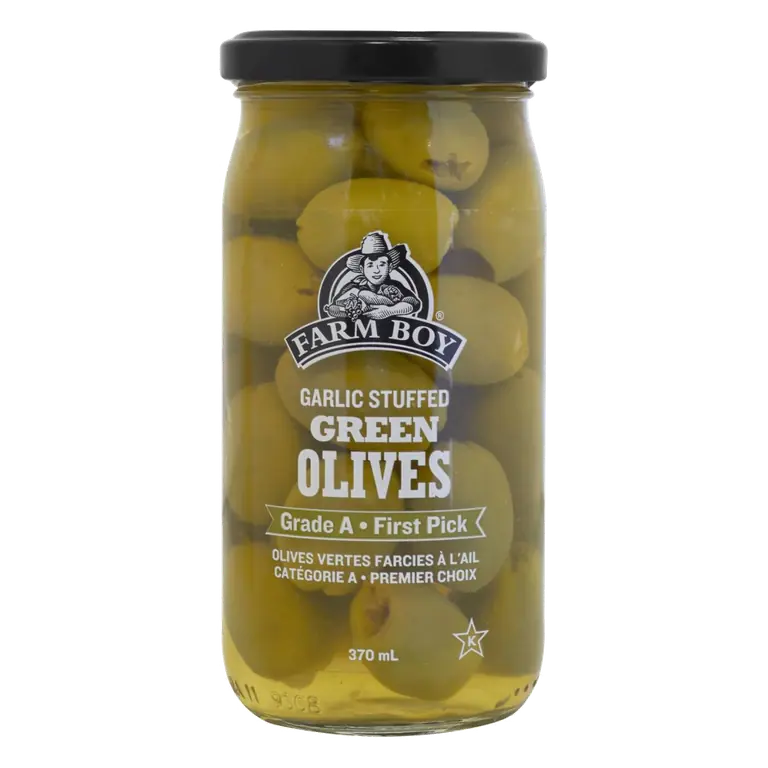 Farm Boy™ Garlic-Stuffed Green Olives (370 ml)