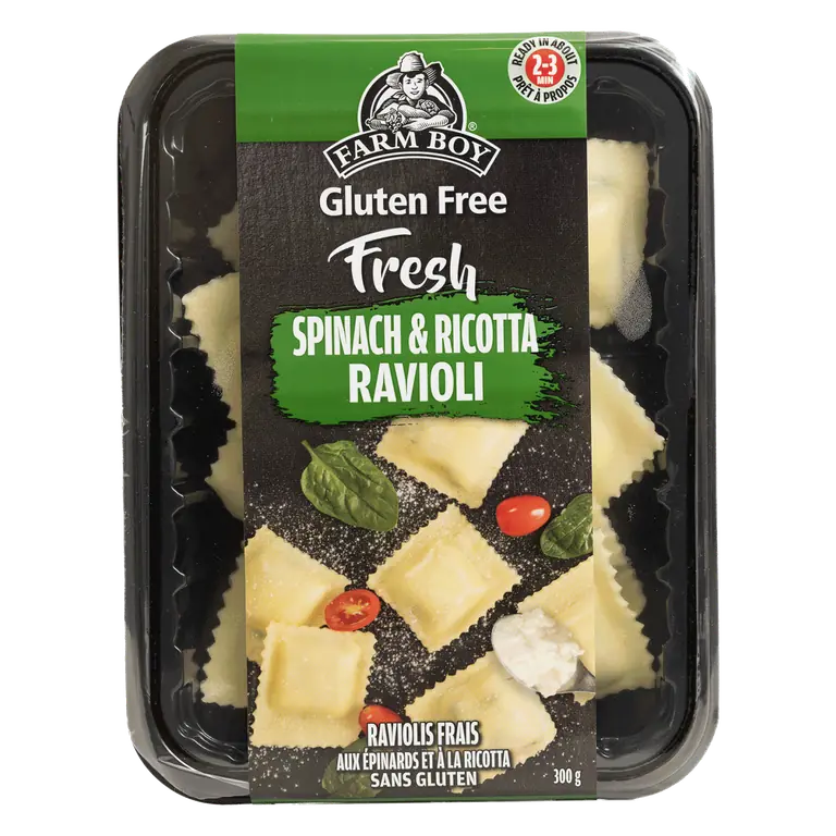 Farm Boy™ Gluten-Free Spinach and Cheese Ravioli Fresh Pasta (300 g)