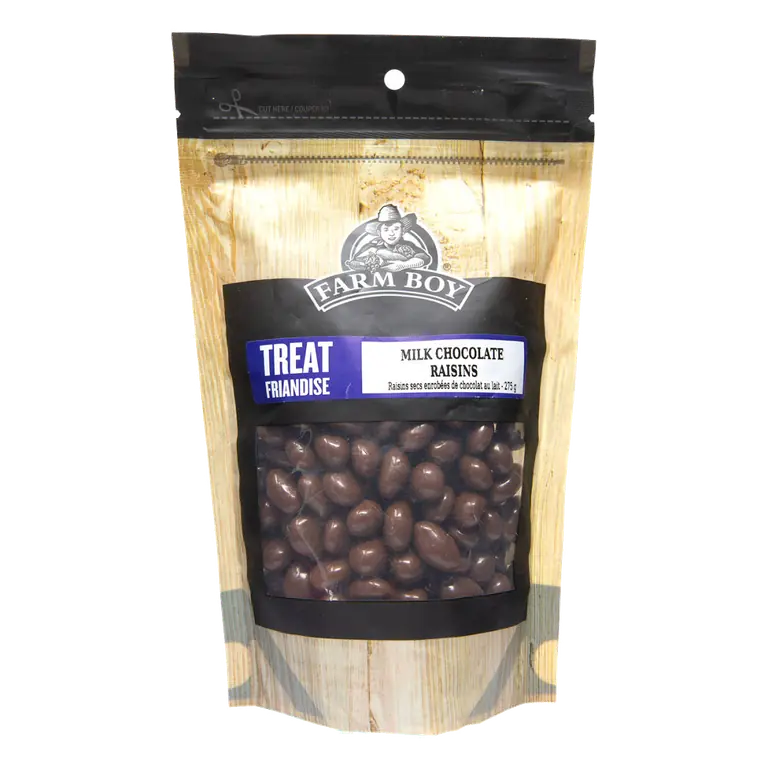 Farm Boy™ Milk Chocolate Coated Raisins (275 g)
