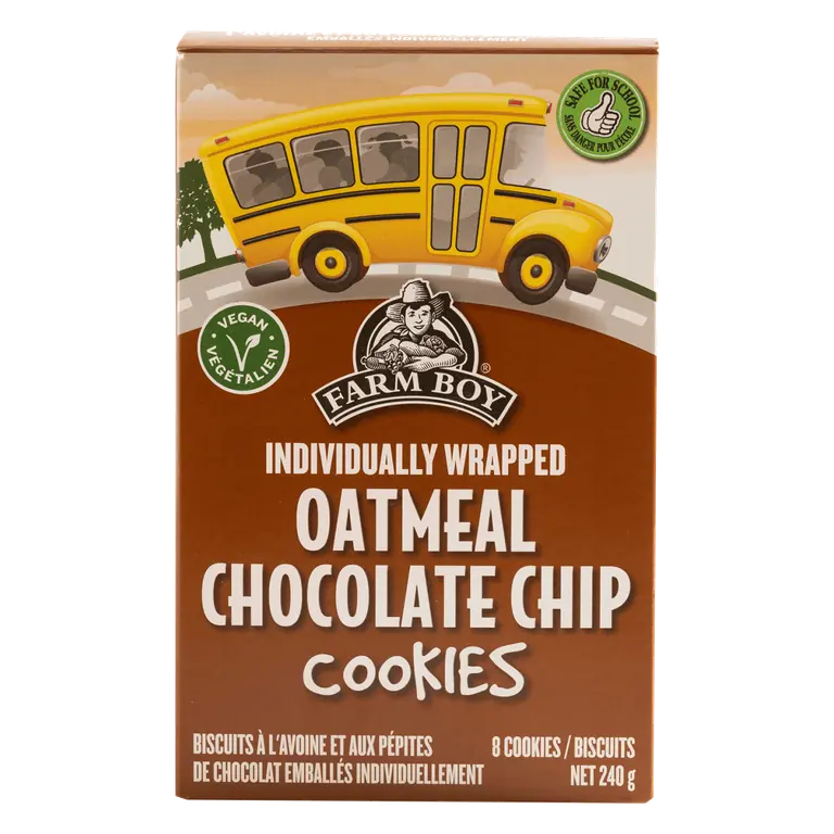Farm Boy™ Oatmeal Chocolate Chip Individually Wrapped Cookies (240 g)