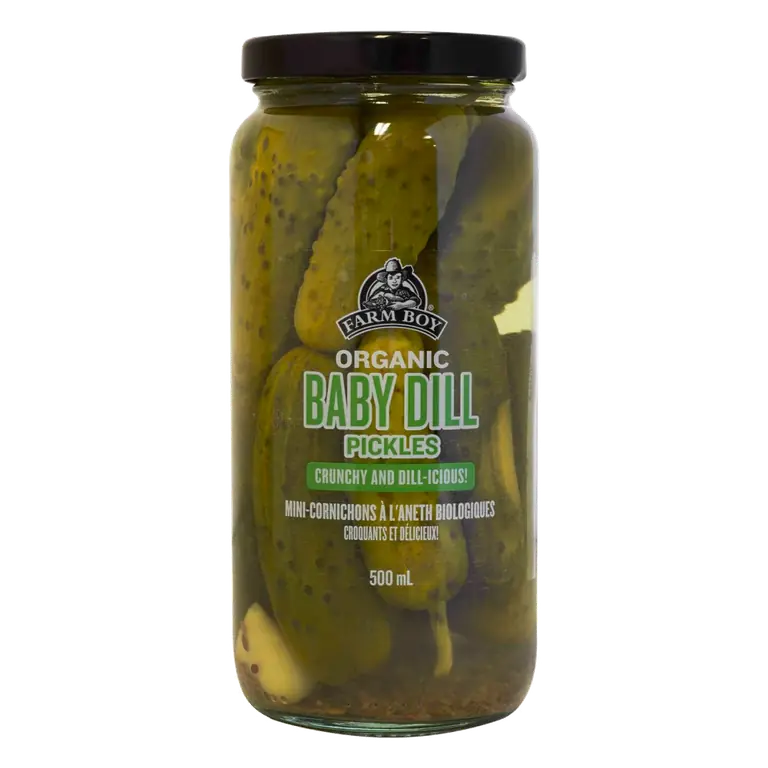 Farm Boy™ Organic Baby Dill Pickled Cucumbers (500 ml)