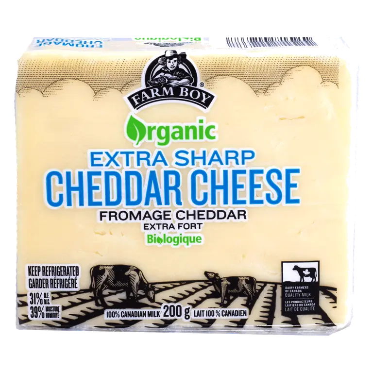 Farm Boy™ Organic Extra Sharp Cheddar Cheese (200 g)