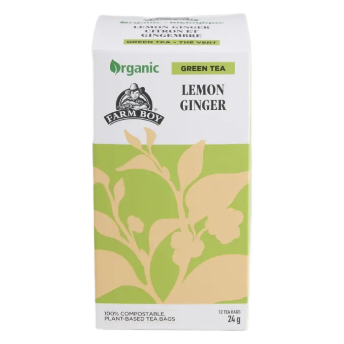 Farm Boy™ Organic Lemon Ginger Green Tea (12 ct)