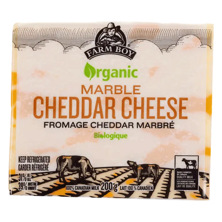 Farm Boy™ Organic Marble Cheddar Cheese (200 g)