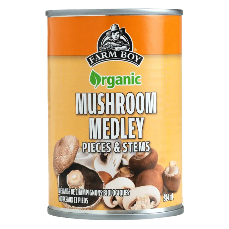Farm Boy™ Organic Medley Mushrooms Pieces & Stems (284 ml)