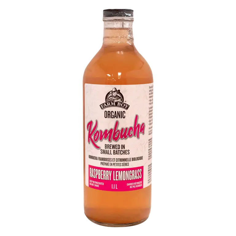 Farm Boy™ Organic Raspberry Lemongrass Kombucha (1.1 L)