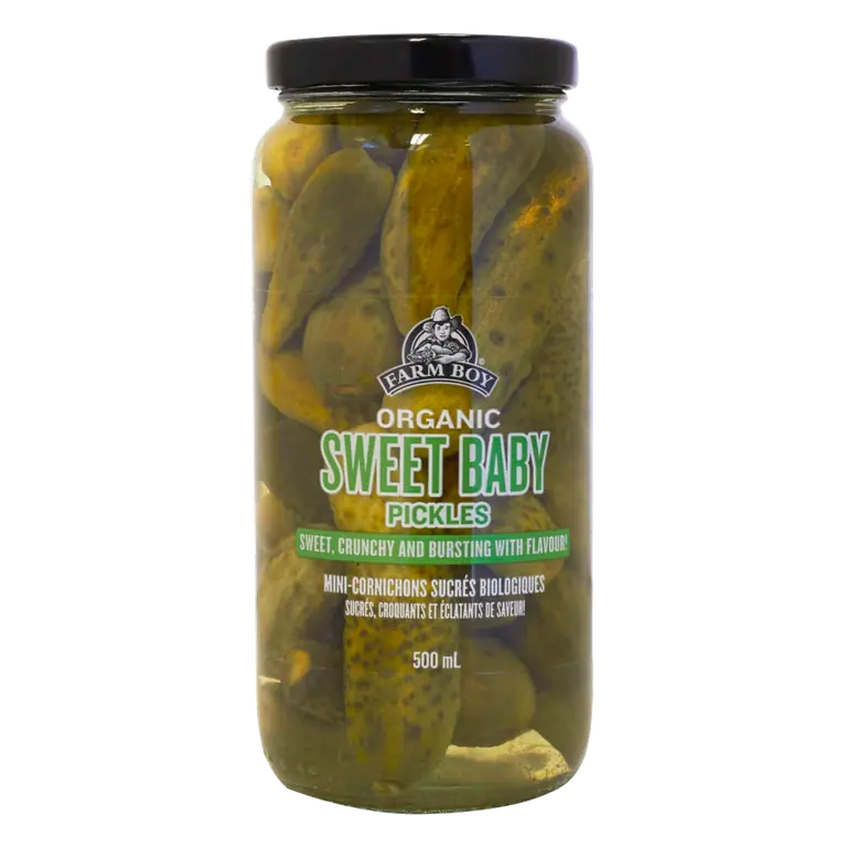 Farm Boy™ Organic Sweet Baby Dill Pickled Cucumbers (500 ml)