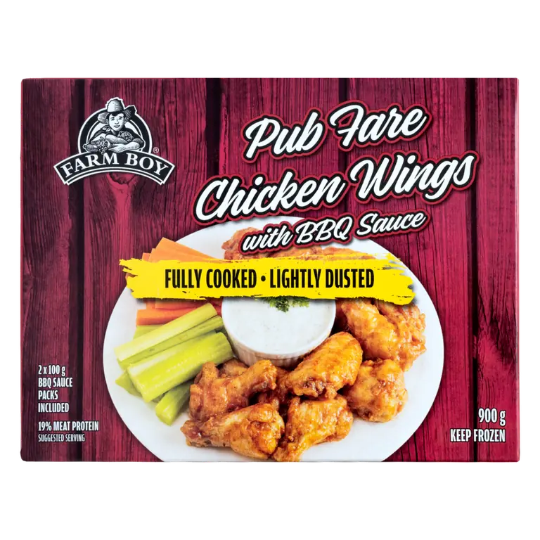 Farm Boy™ Pub Fare Chicken Wings with BBQ Sauce (900 g)