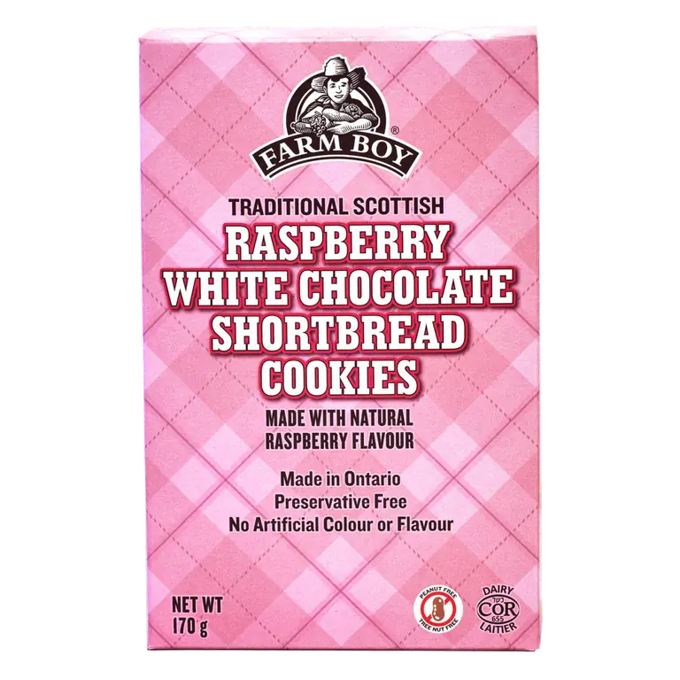 Farm Boy™ Raspberry White Chocolate Shortbread Cookies (170 g)