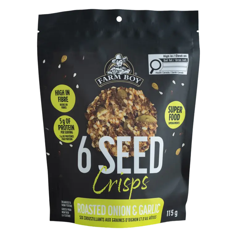 Farm Boy™ Roasted Onion & Garlic 6 Seed Crisps (115 g)