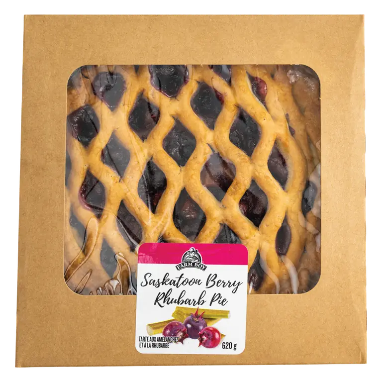 Farm Boy™ Saskatoon Berry Rhubarb Pie (8″) (620 g)