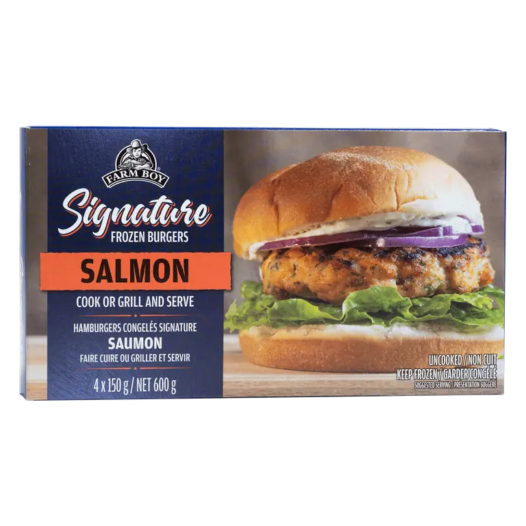 Farm Boy™ Signature Salmon Frozen Burgers (4 x 150 g)