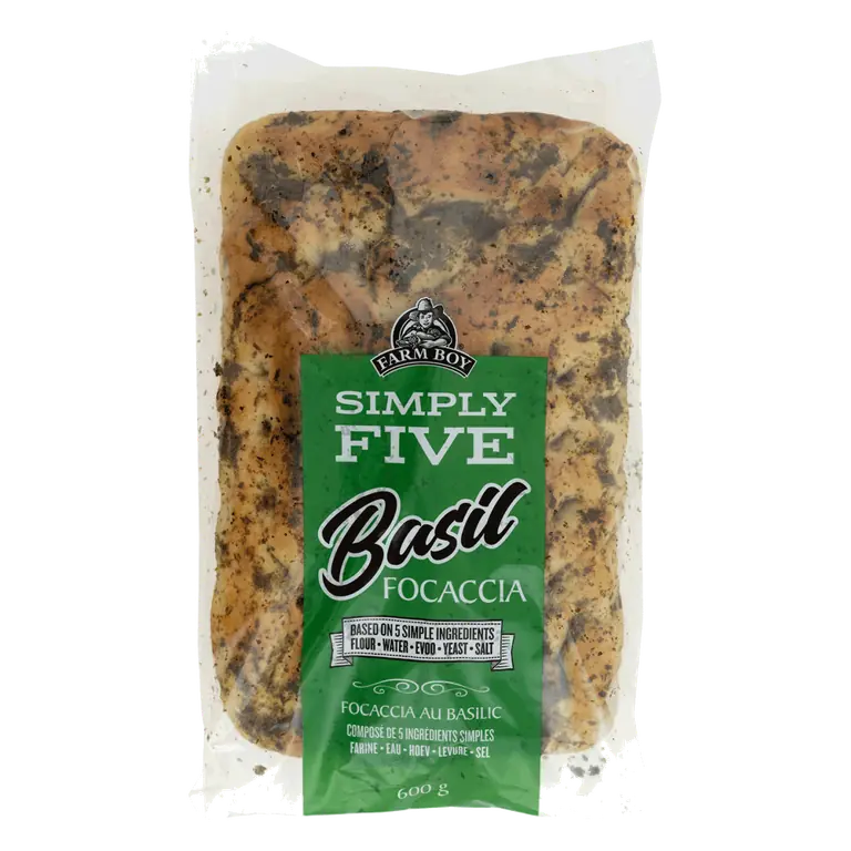 Farm Boy™ Simply Five Basil Focaccia (600 g)