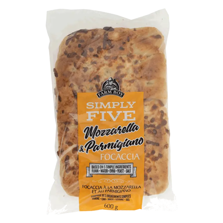 Farm Boy™ Simply Five Mozzarella & Parmigiano Focaccia (600 g)